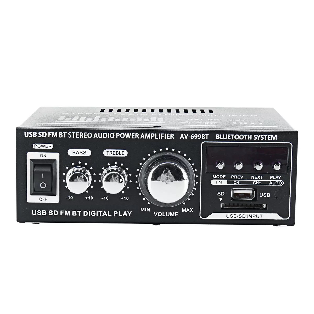 360W Bluetooth Stereo Amplifier FM and MP3 Compatible for Home and Car 8211 US Version