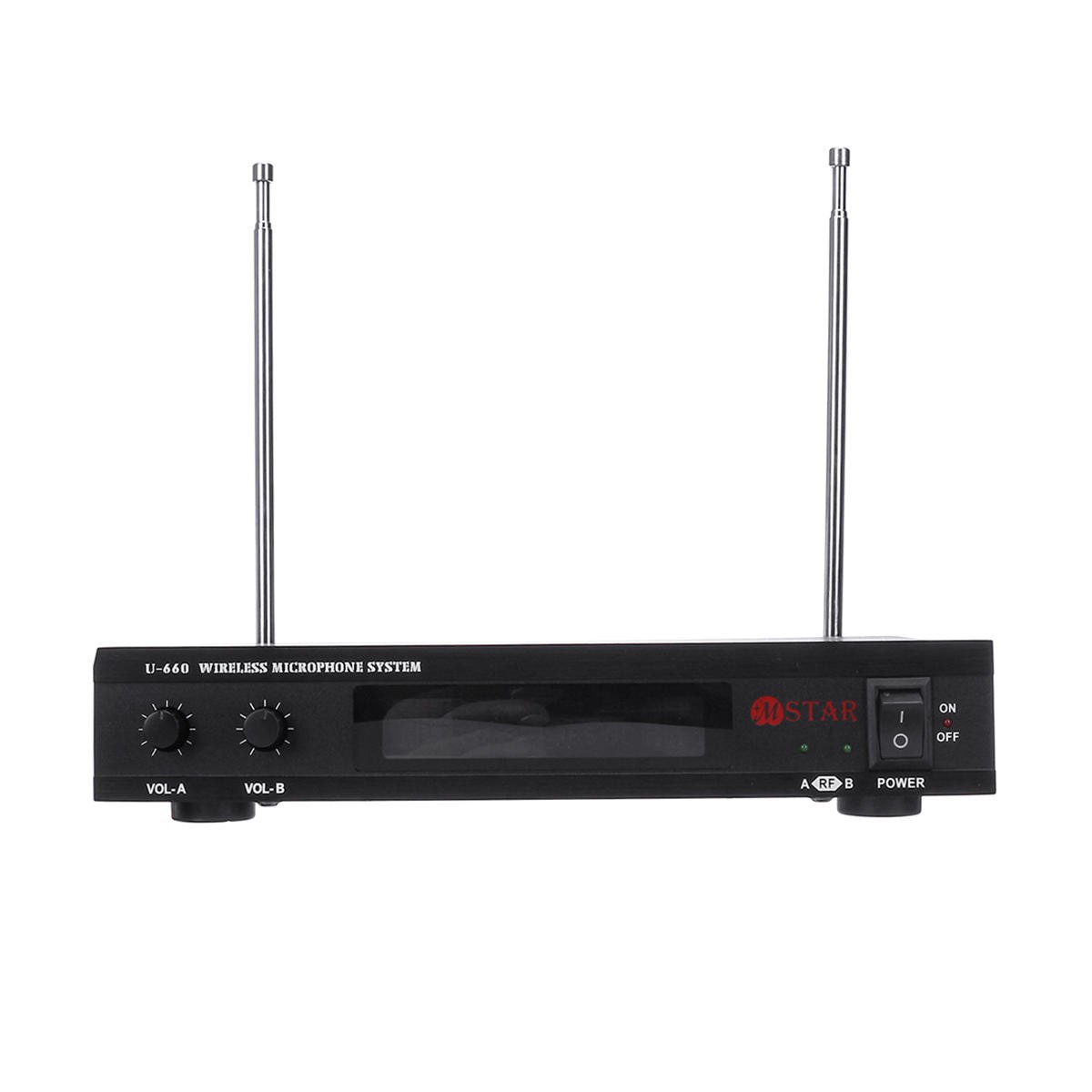 Wireless Karaoke Microphone System with LED Display and Dual Channels