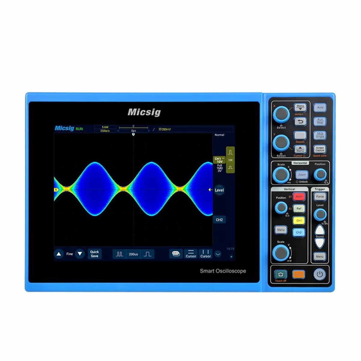 Handheld Micsig Oscilloscope Dual Channel Smart Digital Display 200MHz