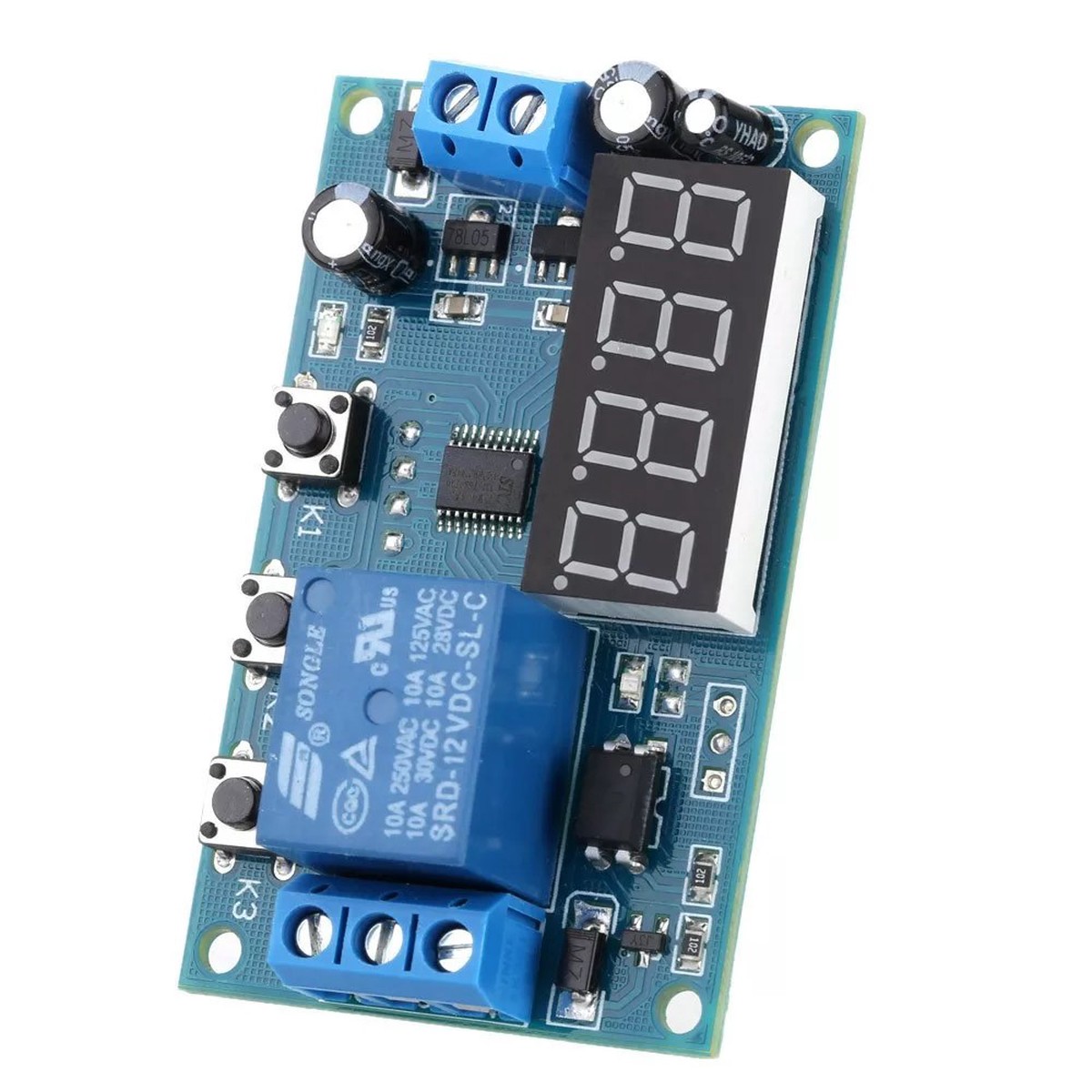 12V DC Multifunction Delay Cycle Timer Relay Control Module