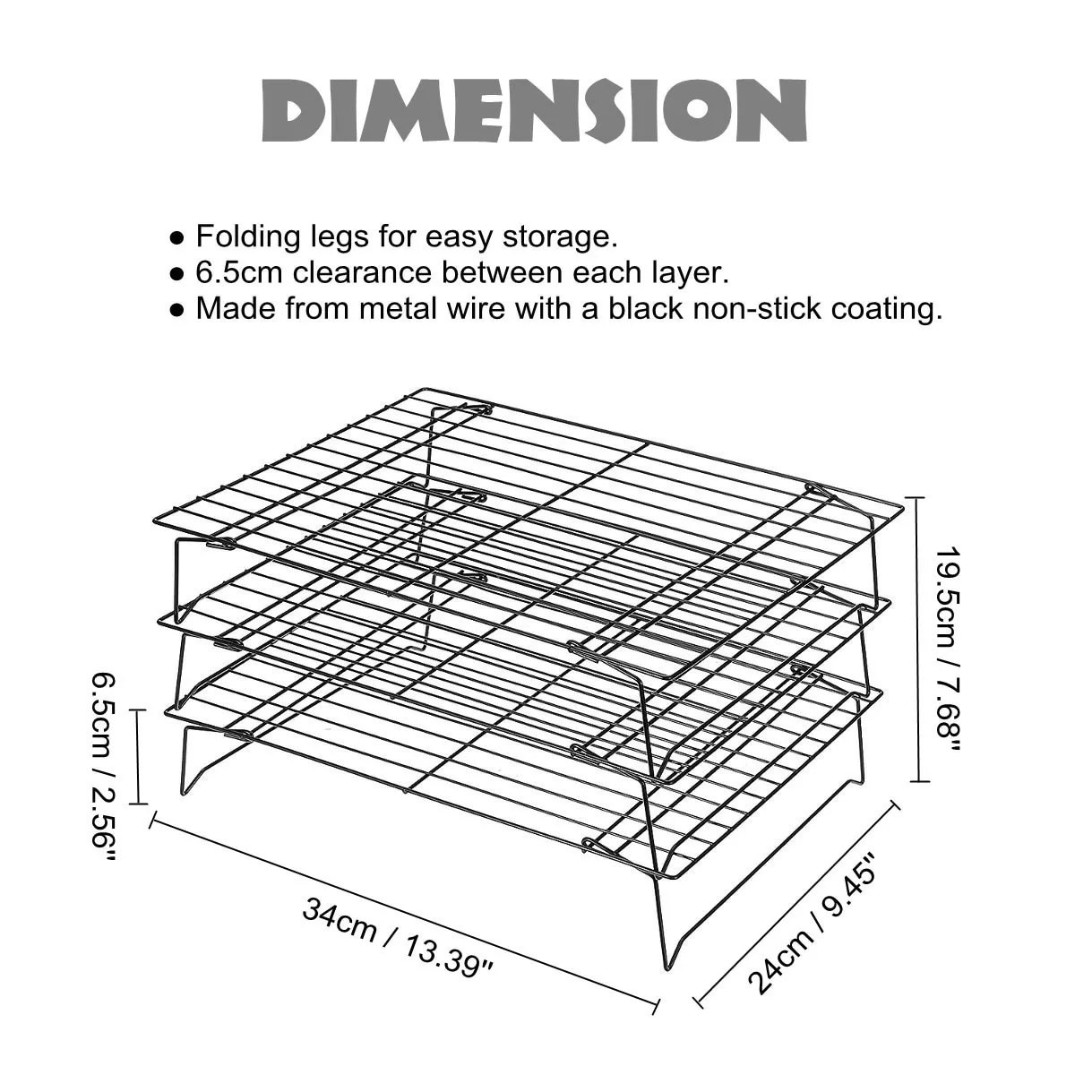 Three-Tier Baking Cooling Rack 8211 Durable and Versatile Kitchen Essential