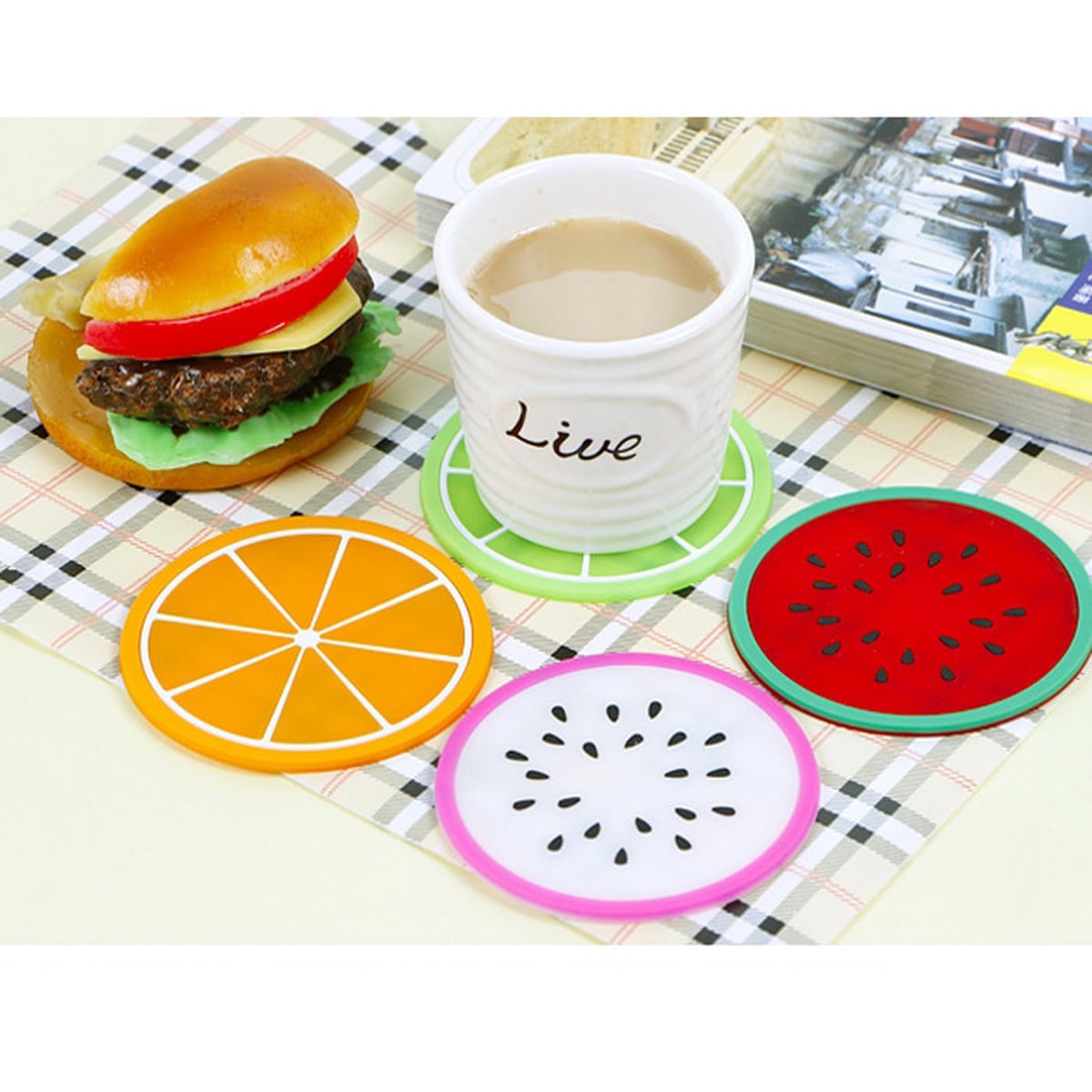 10PCS Premium Silicone Mini Coaster Pads for Drink Protection
