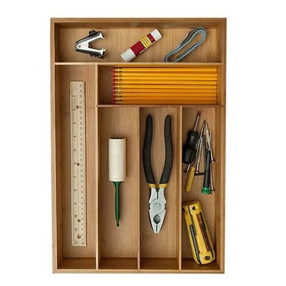 Wooden Cutlery Storage Box 8211 Kitchen Organizer for Utensils