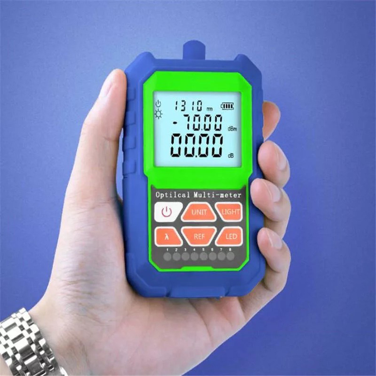 2-in-1 Optical Power Meter Self-Calibrating Network Cable and Fiber Tester with RJ45