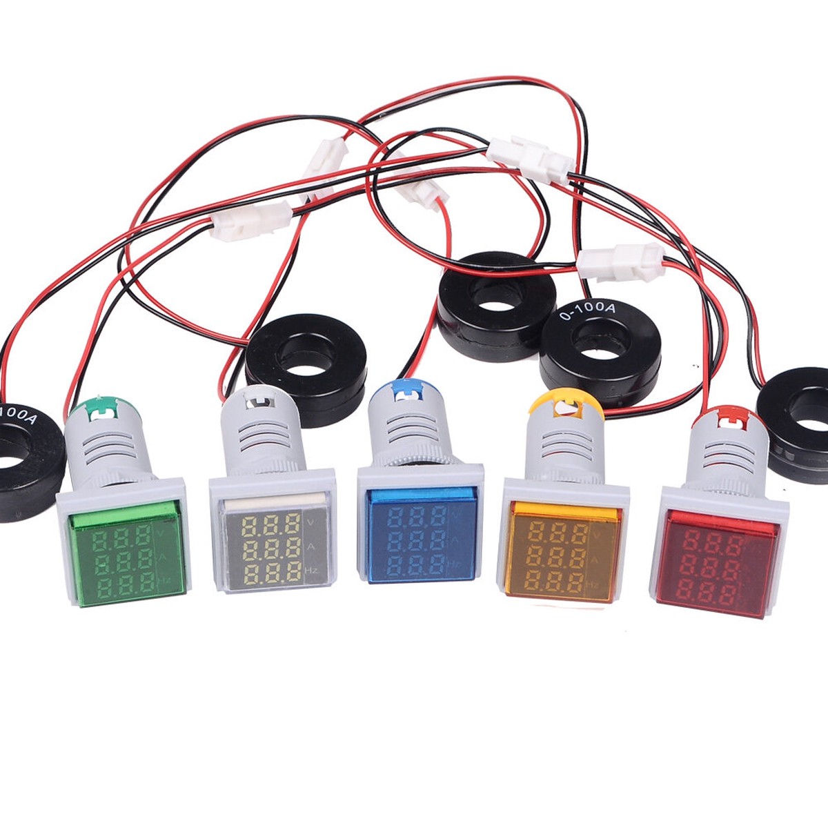 3-in-1 Digital LED Voltmeter Ammeter and Frequency Indicator
