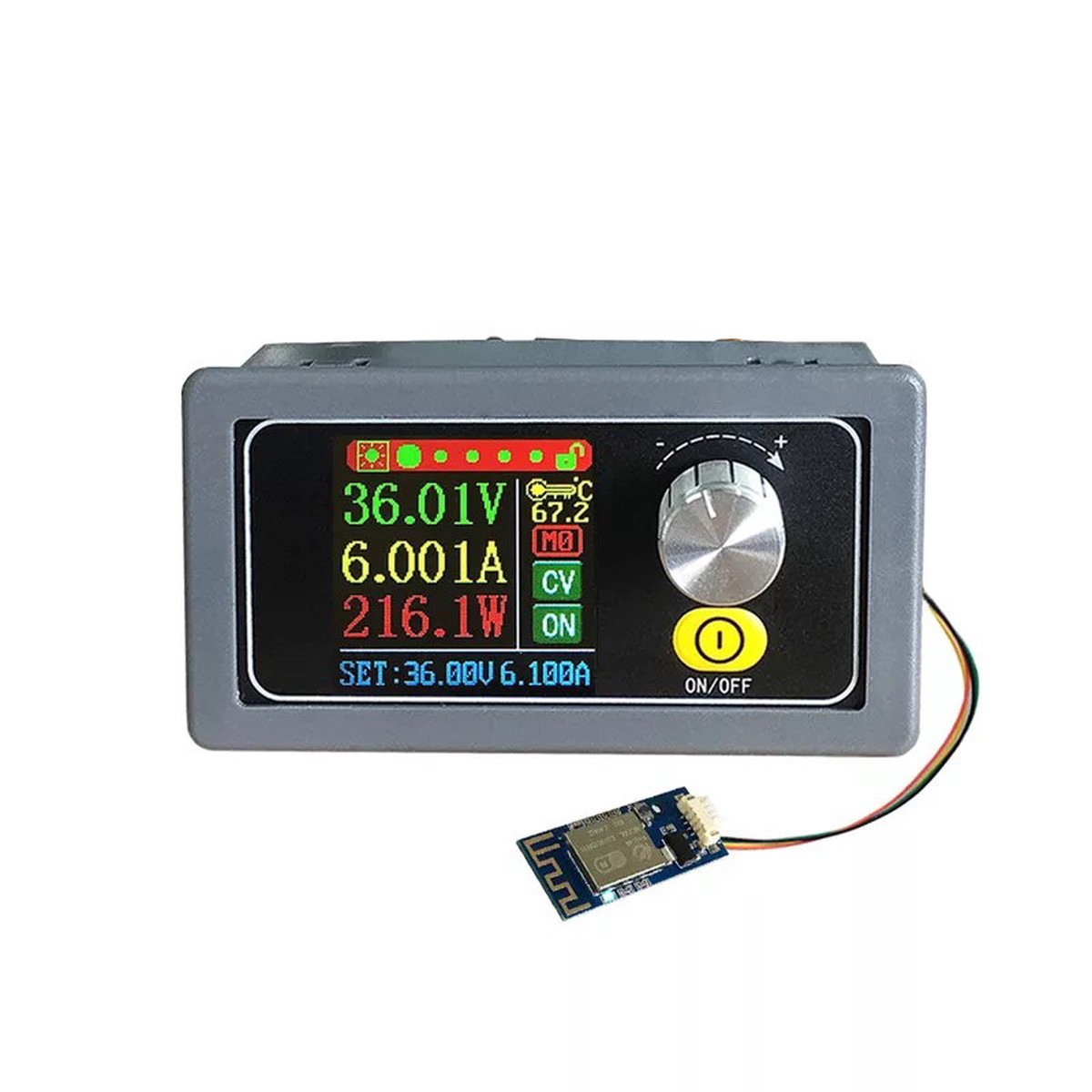 Adjustable DC Buck Boost Converter High-Efficiency Power Module 0-36V 6A