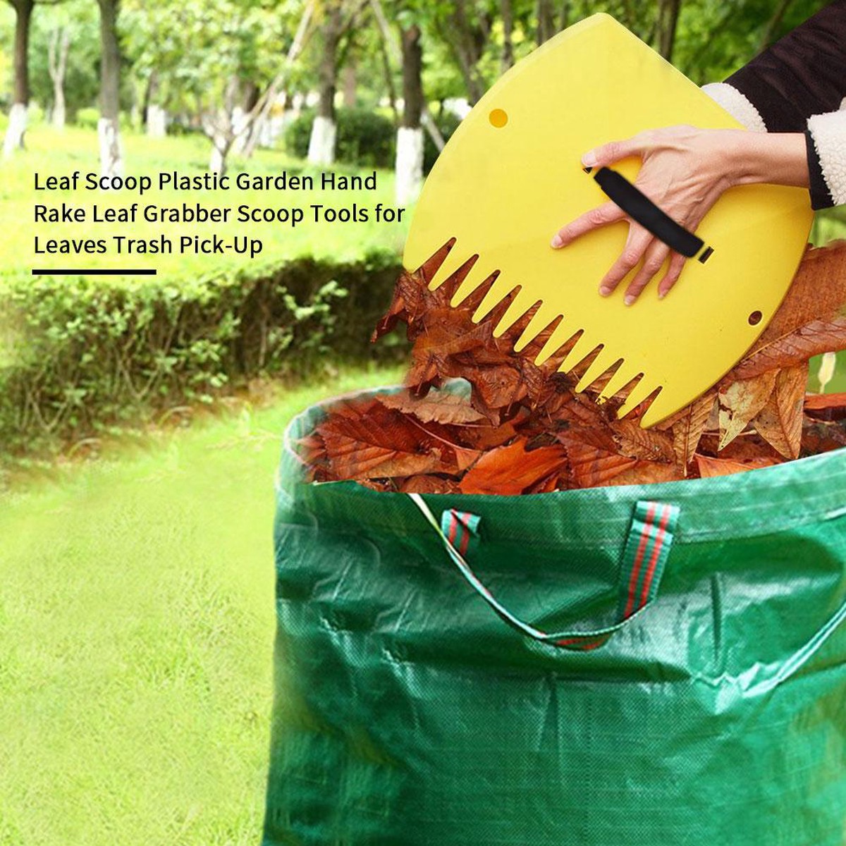 2PC Leaf Scoop Set 8211 Durable Garden Tools for Efficient Leaf Collection