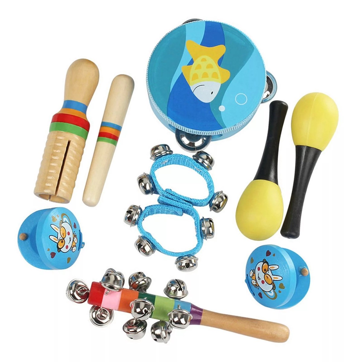10-Piece Musical Percussion Set 8211 Band Rhythm Toys