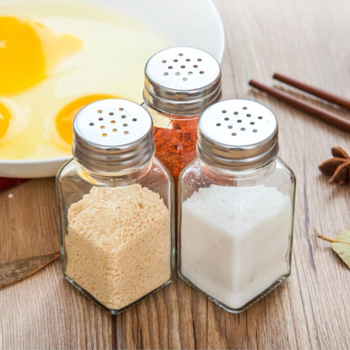 Condiment Spice Jar in Glass