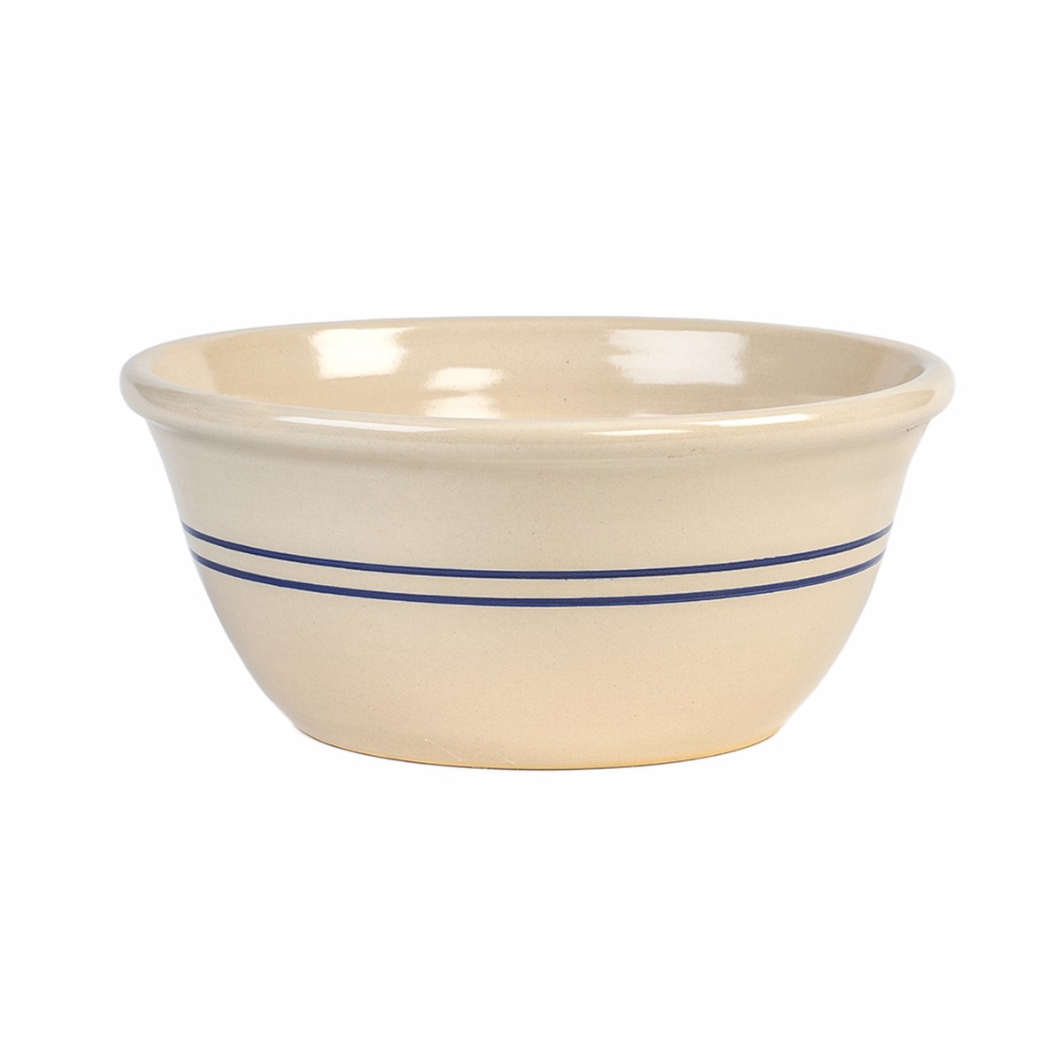 12 Heritage Blue Stripe Stoneware Mixing Bowl