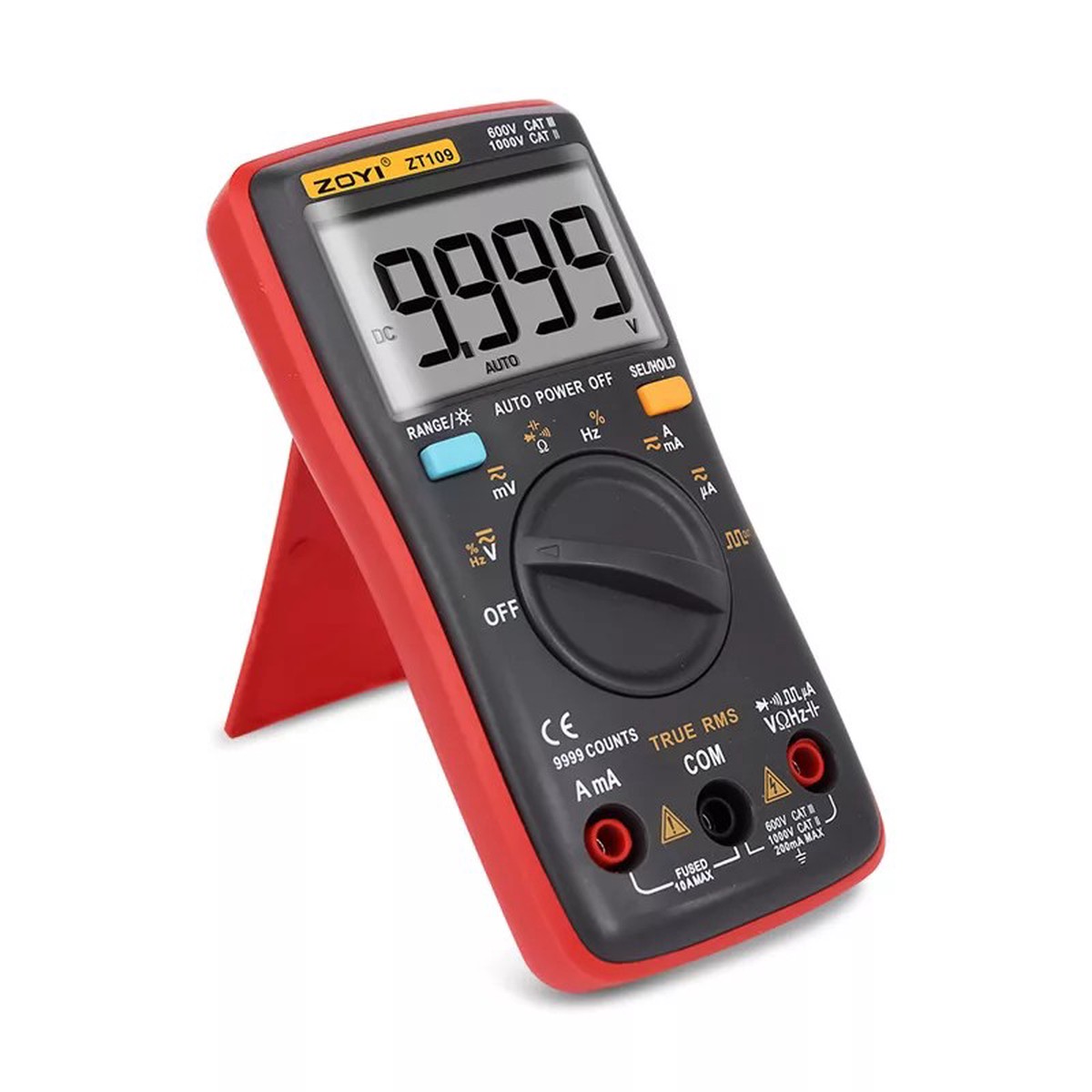 ZOYI ZT109 Digital Multimeter True RMS Transistor Tester Capacitance Meter Automotive Electrical Tester with Temperature 038 NCV
