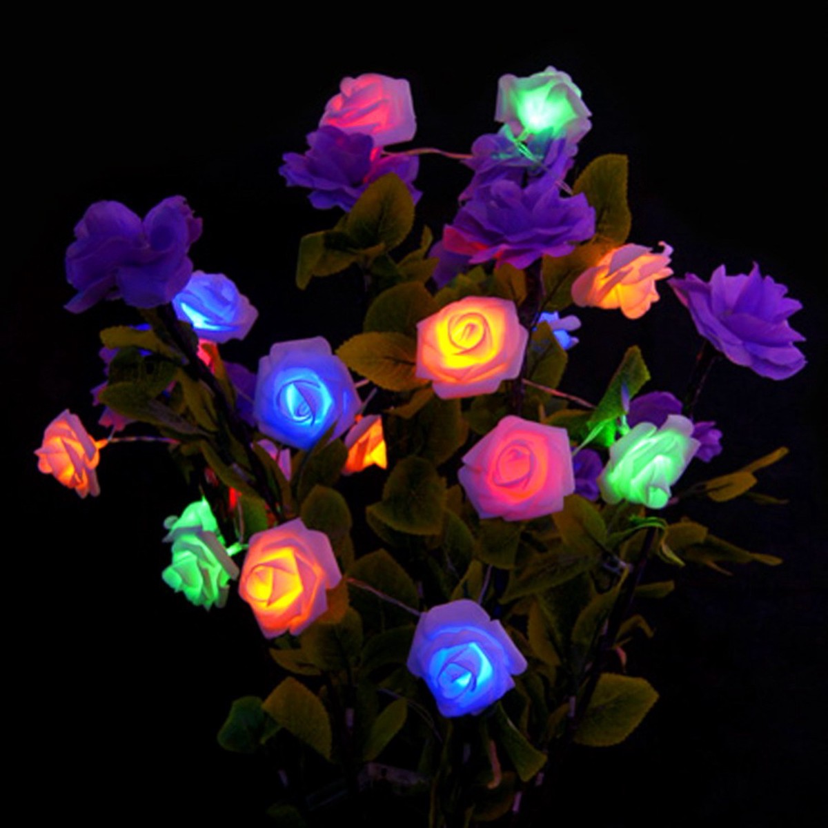 10-Piece Set of LED Rose String Lights