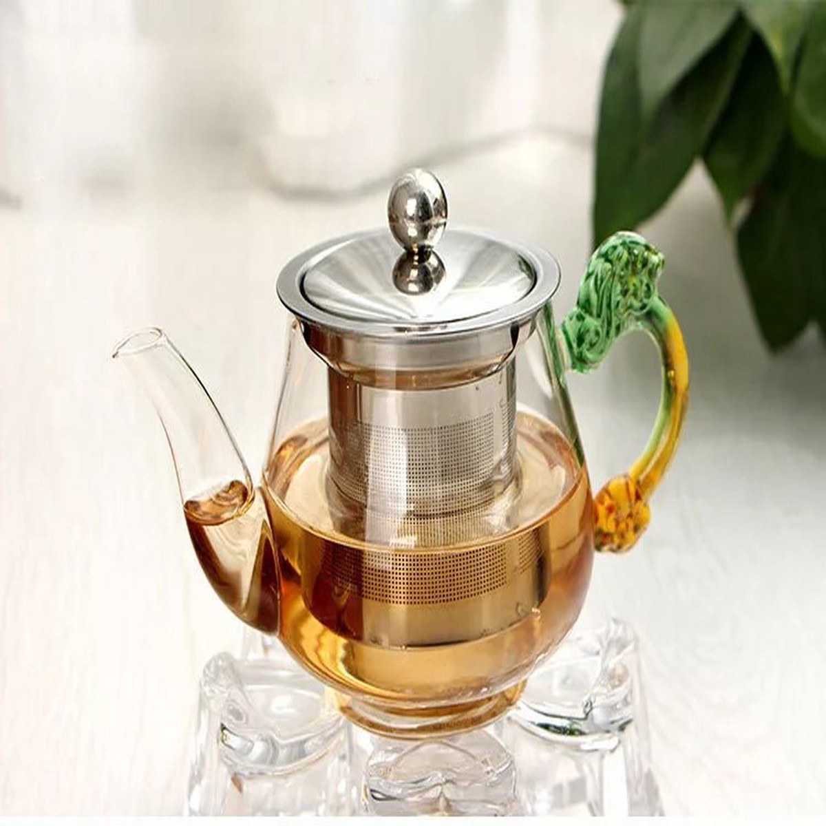 350ml Glass Infuser Teapot Kettle