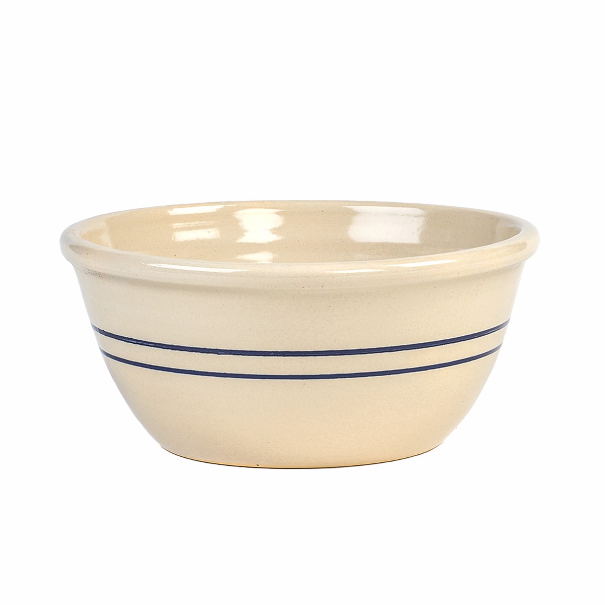 10 Heritage Blue Stripe Stoneware Mixing Bowl