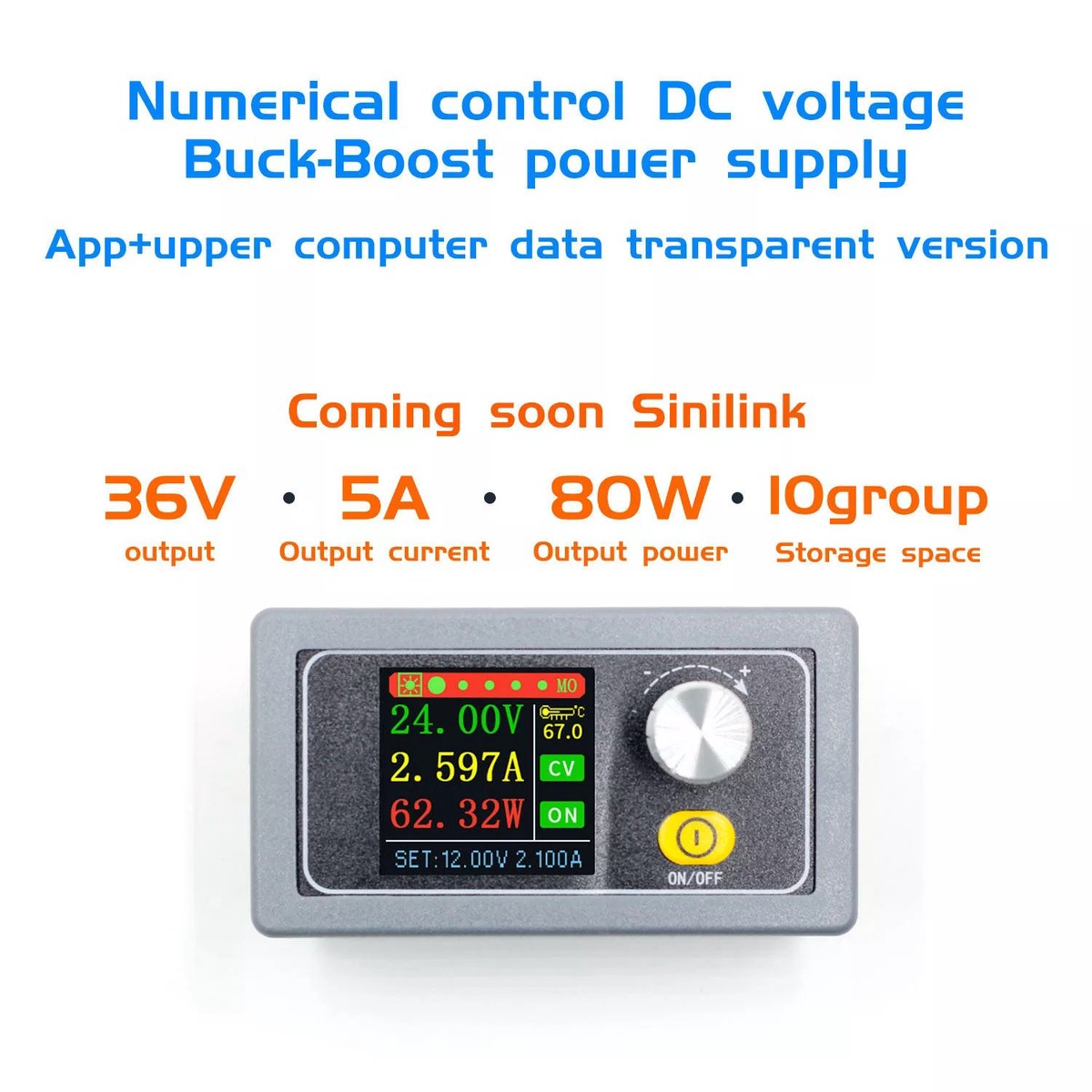Adjustable DC Buck Boost Converter Regulated Lab Power Supply Module