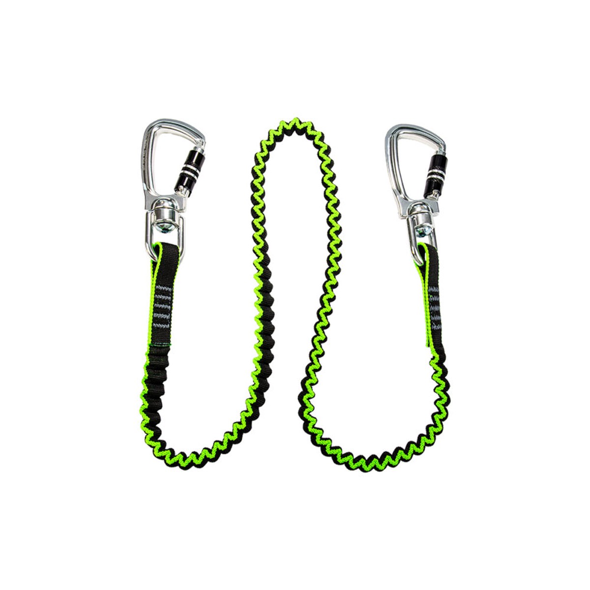 35 Lb Medium Duty Elasticated Tool Tether 2 Carabiners