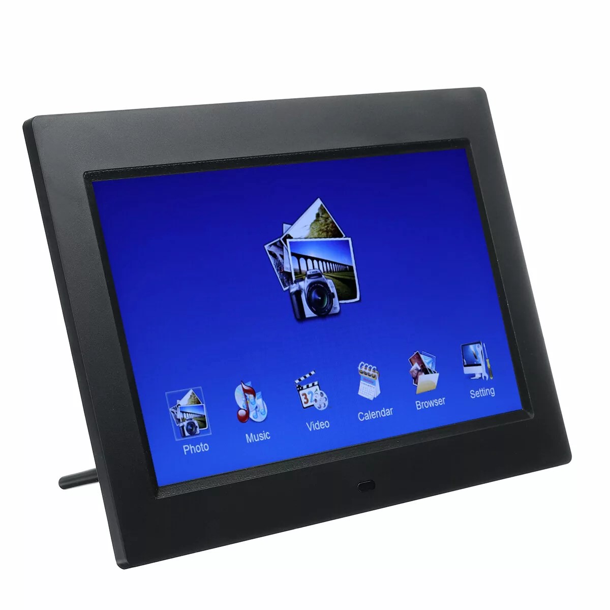 1018243 LED Digital Photo Frame with Multifunction Features and High Resolution