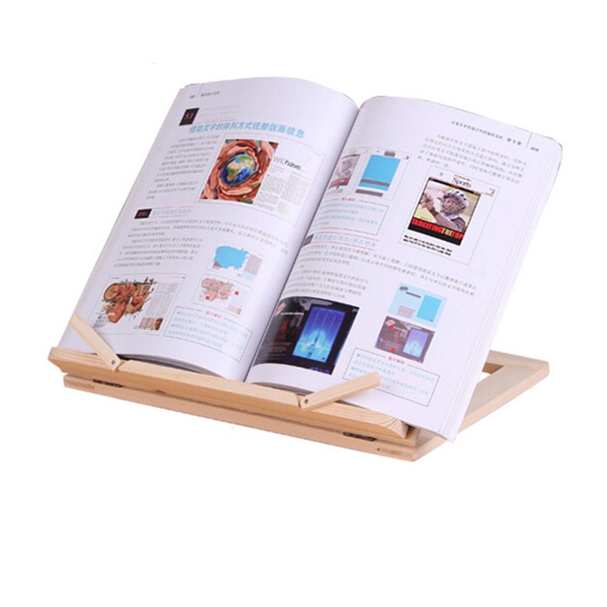 Wooden Frame Book Holder Stand