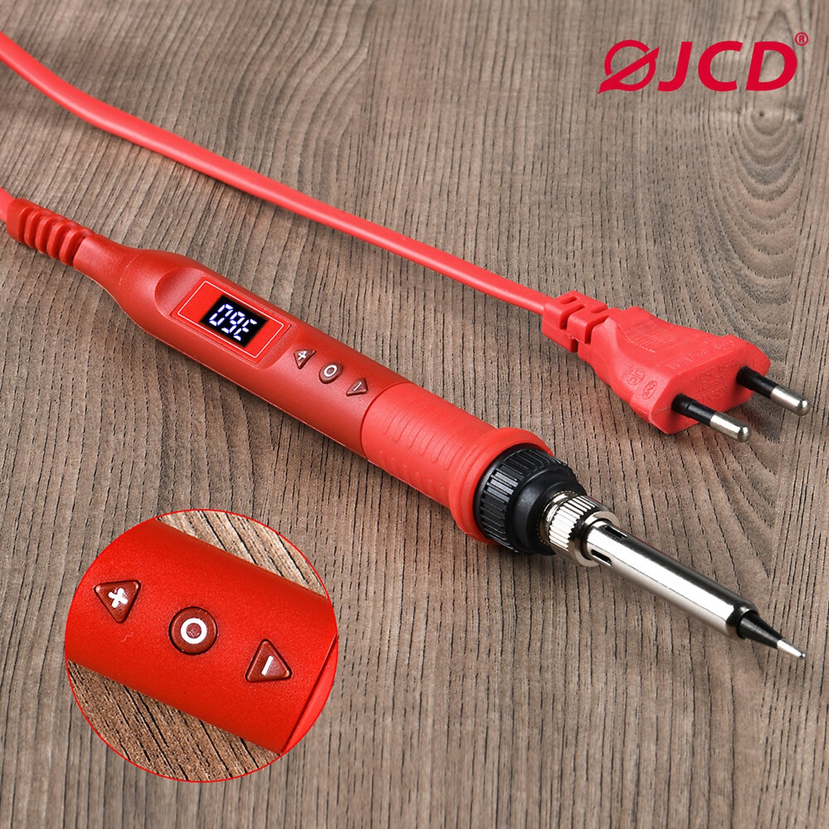 100W JCD 908U Electric Soldering Iron with Adjustable Temperature and Lighting