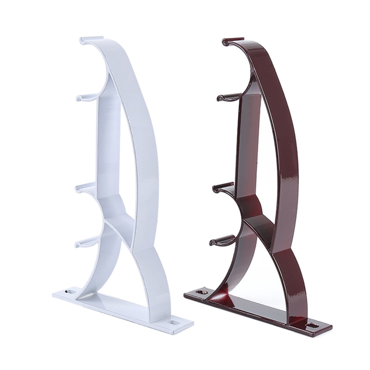 2-Piece Set Premium Double Curtain Rod Brackets
