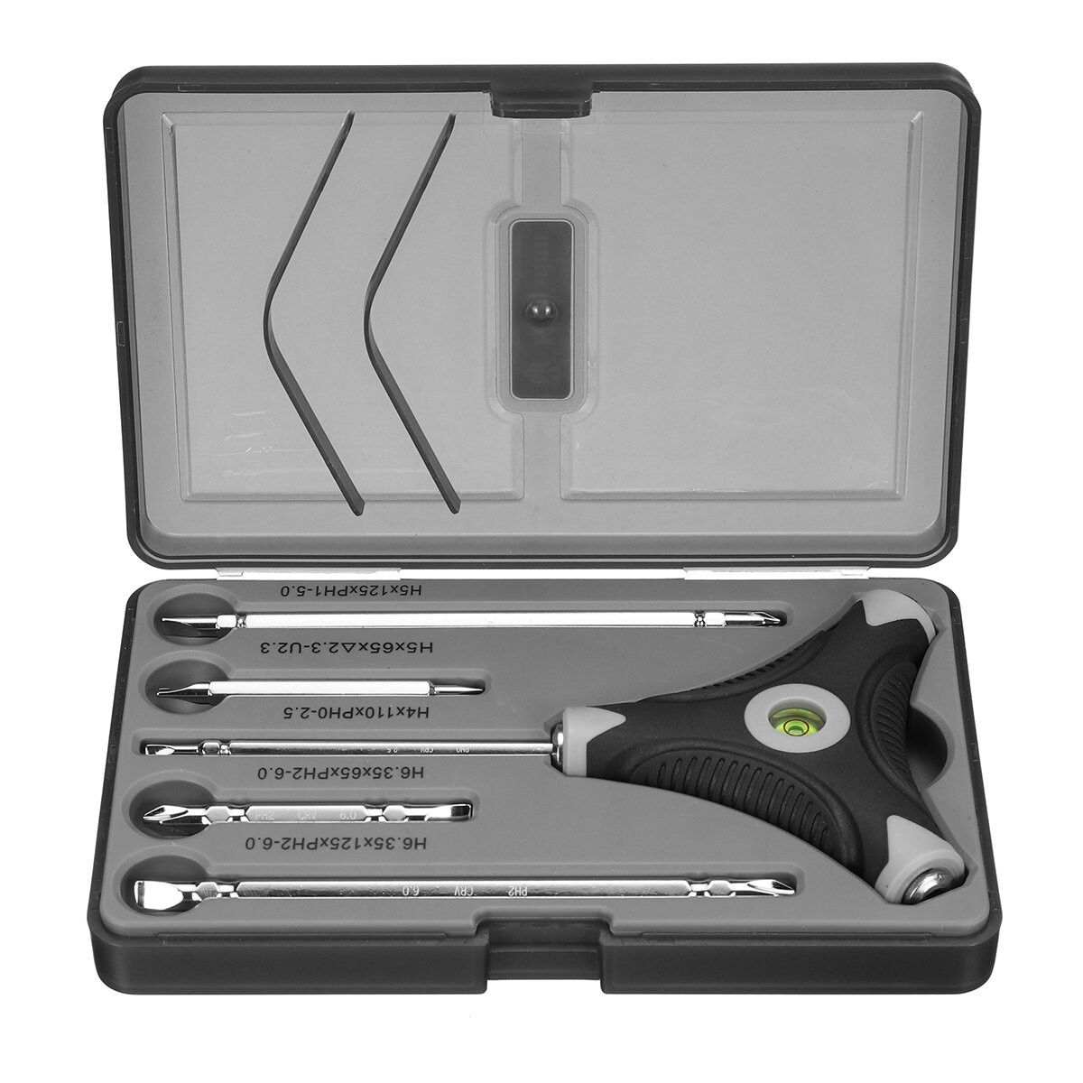 10-in-1 Precision Screwdriver Set with Spirit Level Ideal for Household Repairs