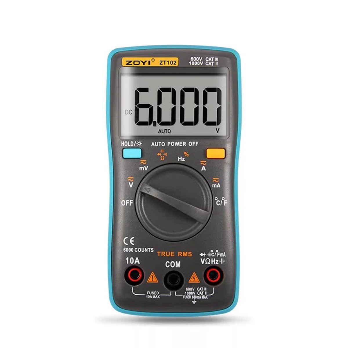 ZOYI ZT102 Compact Auto-Ranging Digital Multimeter with Advanced Safety